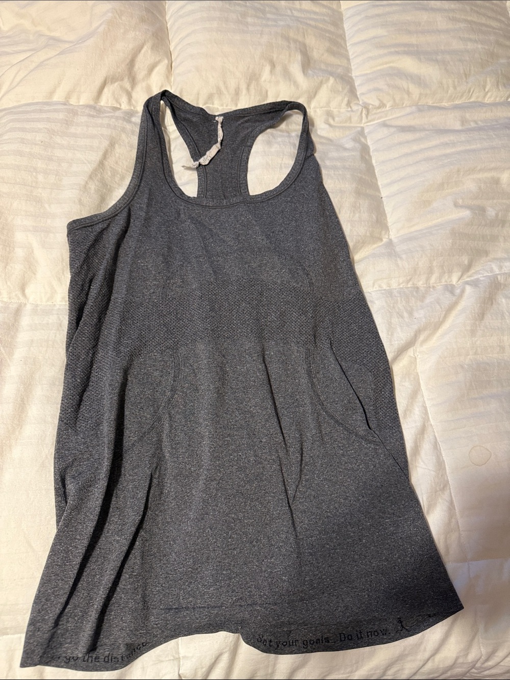 Lululemon Women's Gray Racerback Tank Top - Casual Activewear 8